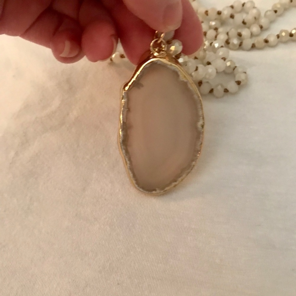Long Pendant (crystal) Necklace - Picture 2 of 5